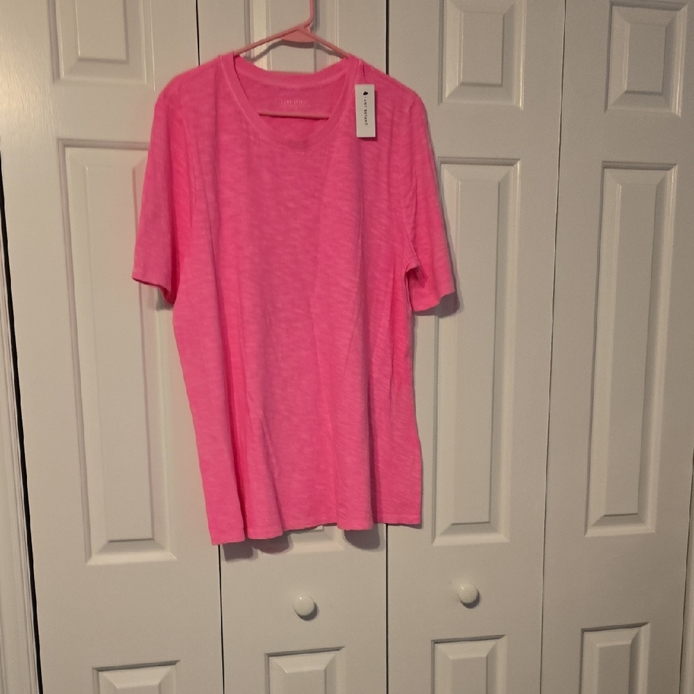 Lane Bryant Pink Short Sleeve Tee